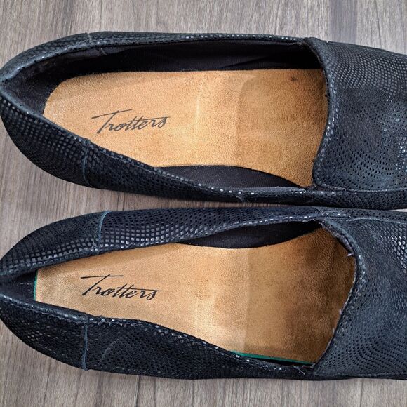 Trotters Deanna Casual Loafer. Sparkly Black FLAT Shoes Women's Size 9.5 Wide - Picture 6 of 8